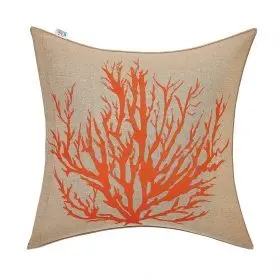 Süs Yastığı, Mercan Kahverengi - 45x45cm