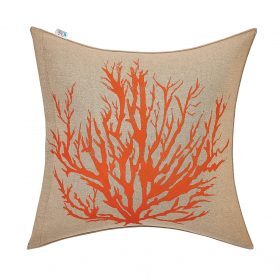 Süs Yastığı, Mercan Kahverengi - 45x45cm