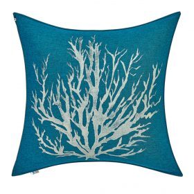 Süs Yastığı, Mercan Koyu Mavi - 45x45cm