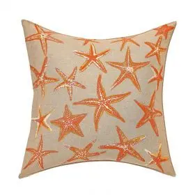 Süs Yastığı, Deniz Yıldızı Kahverengi - 45x45cm