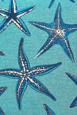 Süs Yastığı, Deniz Yıldızı Turkuaz - 45x45cm - Görsel 2