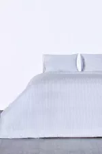 Nevresim Takımı, Çizgili Saten - PolyPoplin
