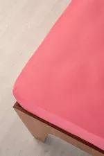 Lastikli Çarşaf, PEMBE - %100 Pamuk 63 Tel Fitted - Tüm Ebatlar - Görsel 3
