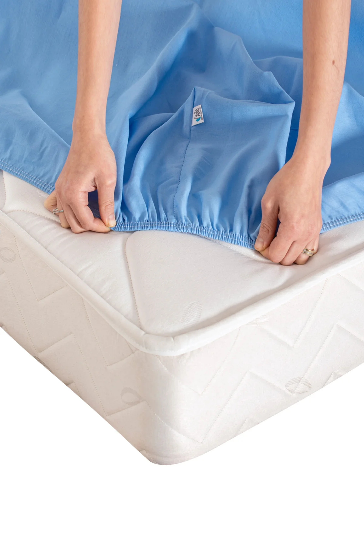 Lastikli Çarşaf, MAVİ - %100 Pamuk 63 Tel Fitted - Tüm Ebatlar - Görsel 2