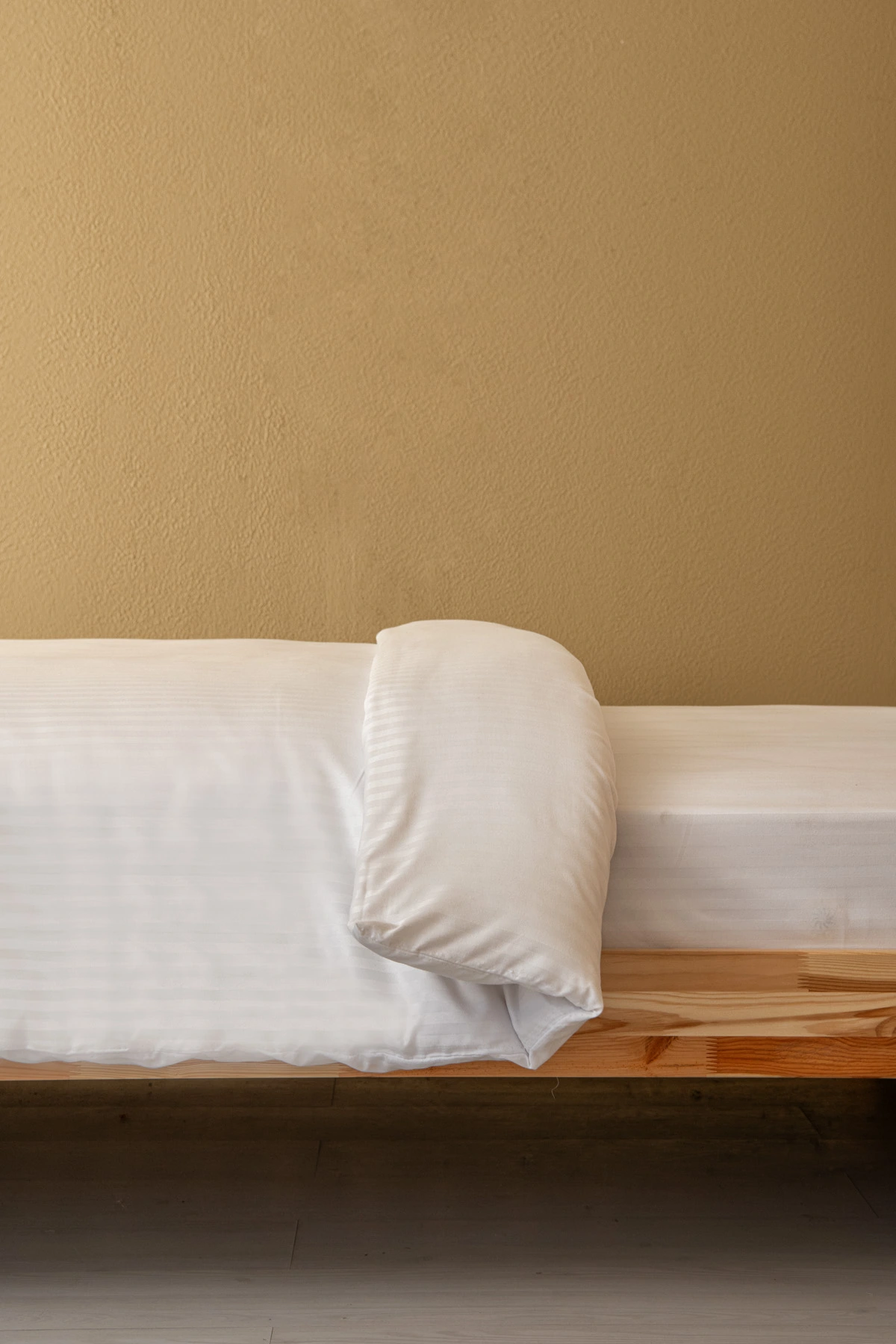 Nevresim Takımı, Çizgili Saten - Beyaz İnci - Görsel 4