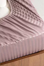 Lastikli Çarşaf, Çizgili İnci - Tüm Ebatlar - Tüm Renkler - Görsel 5