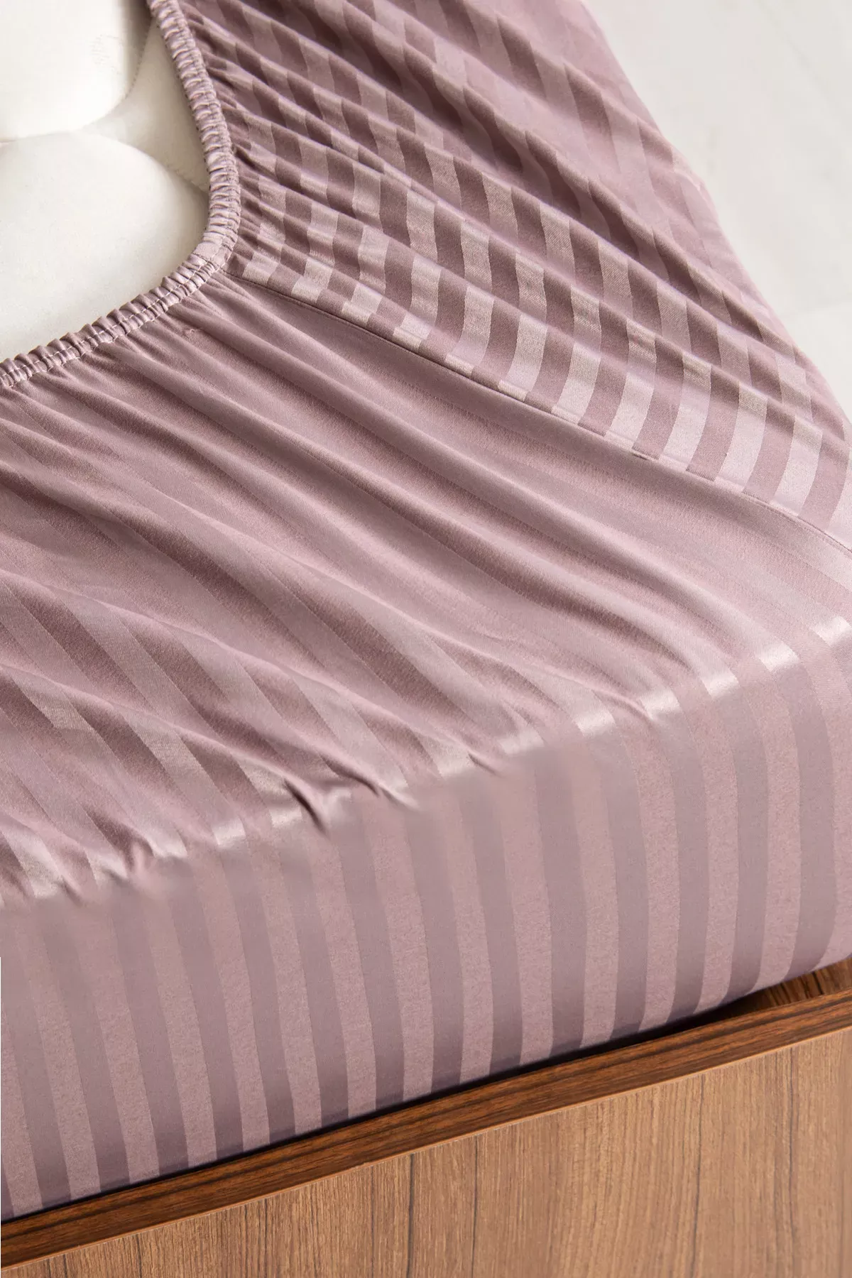 Lastikli Çarşaf, Çizgili İnci - Tüm Ebatlar - Tüm Renkler - Görsel 5