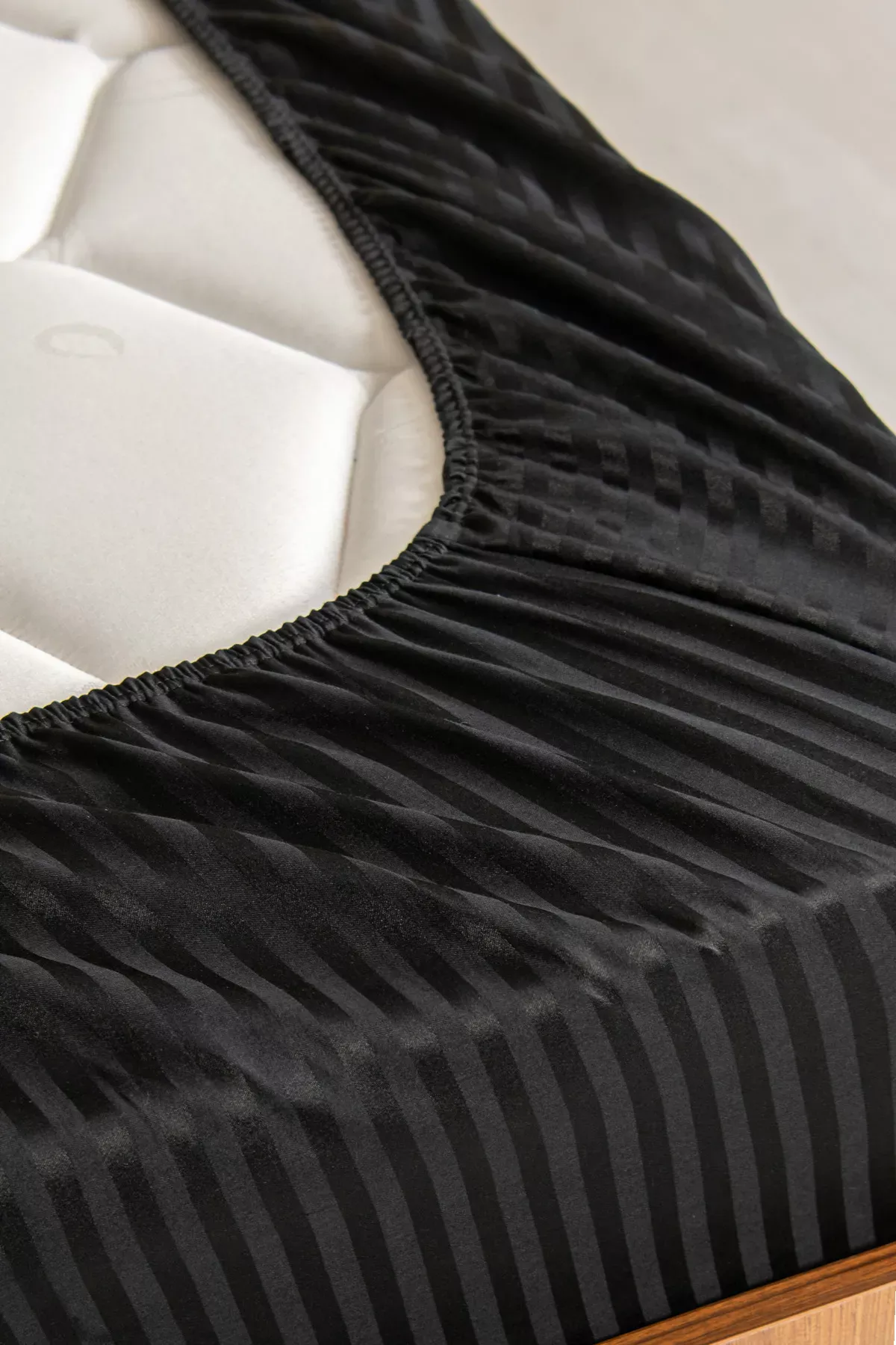 Lastikli Çarşaf, Çizgili İnci - Tüm Ebatlar - Tüm Renkler - Görsel 6