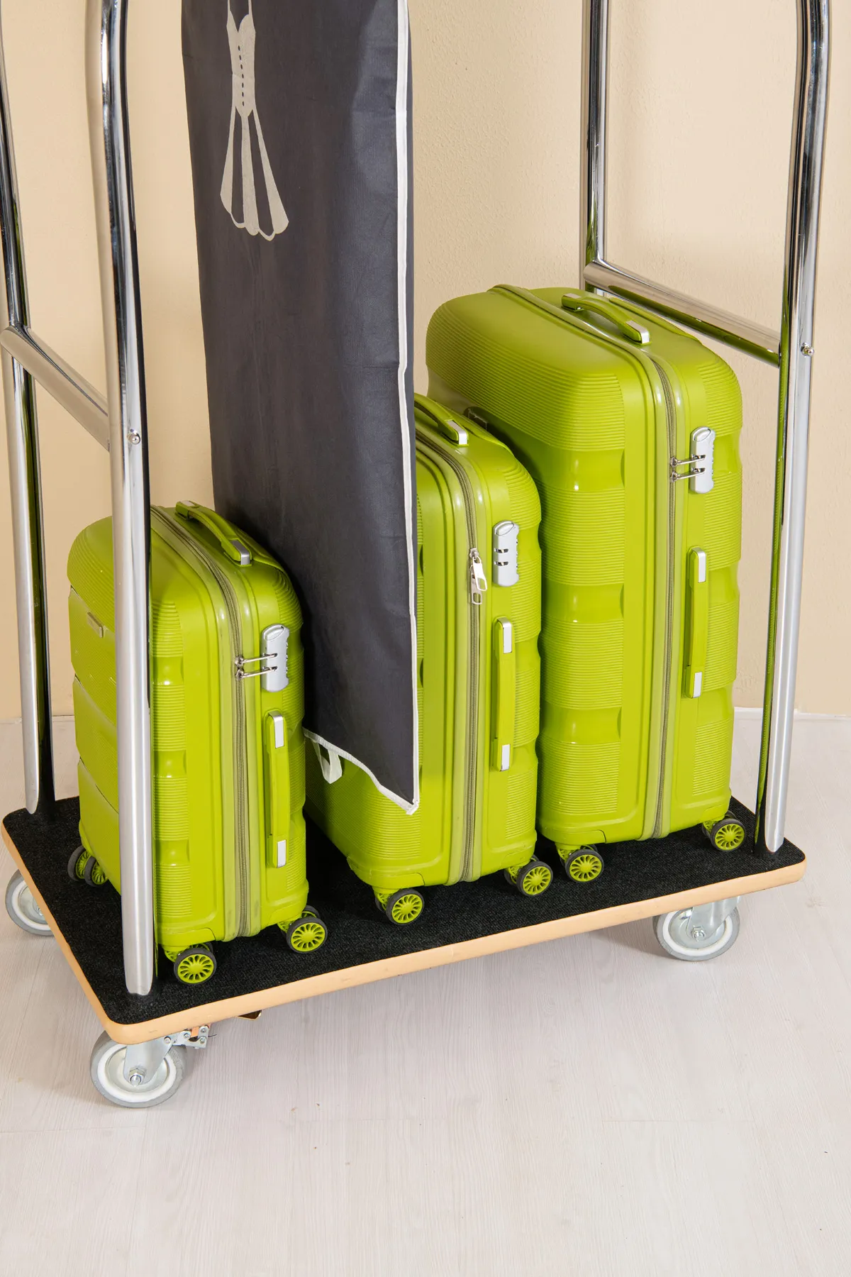 Valiz Taşıma Arabası - Gümüş Rengi - Görsel 3