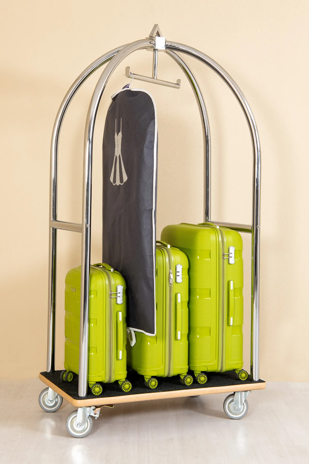 Valiz Taşıma Arabası - Gümüş Rengi - Görsel 1