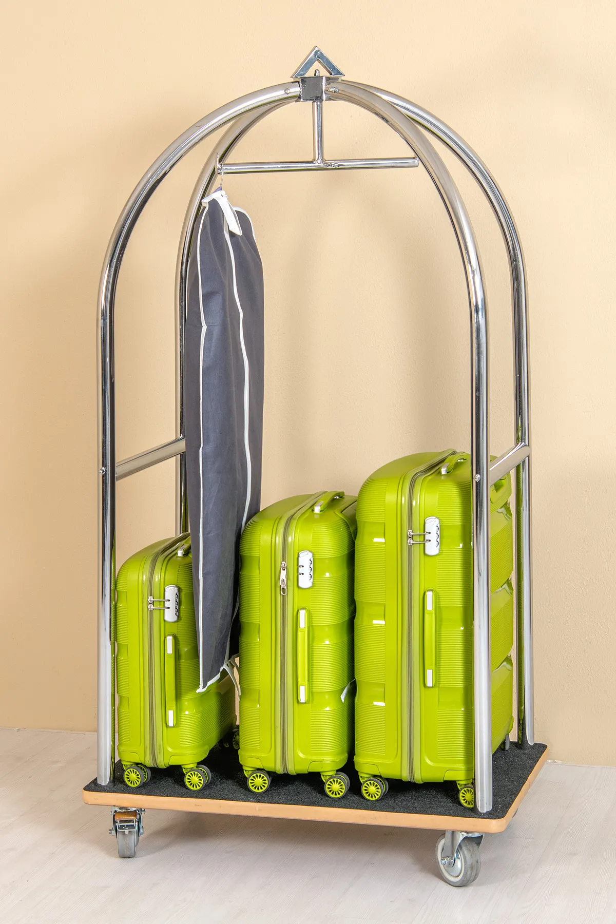 Valiz Taşıma Arabası - Gümüş Rengi - Görsel 2