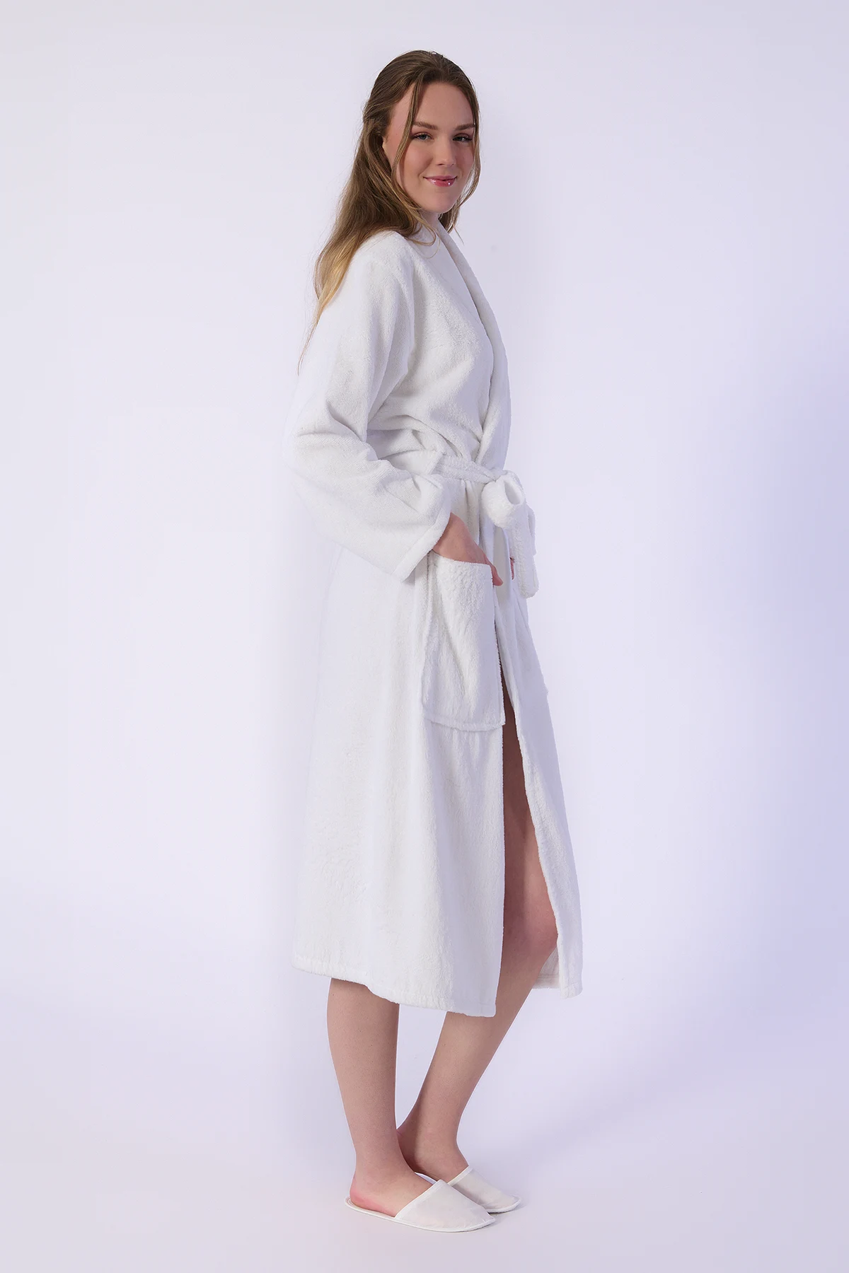 Bornoz, Kadife - %100 Pamuk - Görsel 6