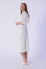 Bornoz, Gofret Desen - %100 Pamuk - Görsel 3