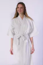 Bornoz, Gofret Desen - %100 Pamuk - Görsel 2