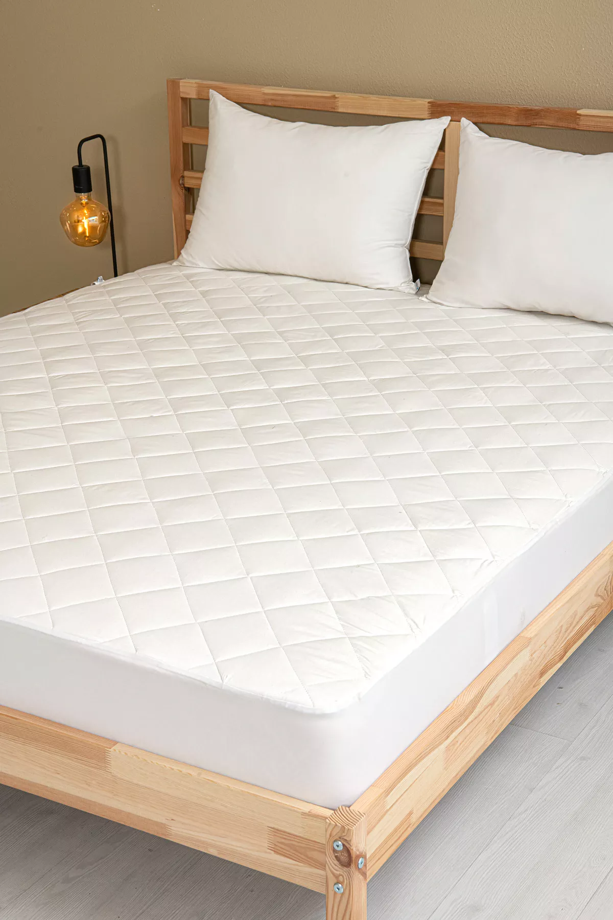 Yatak Alezi, (%100 Yün ) Kapitone Fitted- Tüm Ebatlar - Görsel 1