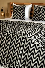 Yün Dekoratif Yatak Takımı - Mengen Desen - %100 Yün - Tüm Ebatlar - Ücretsiz Kargo - Görsel 2