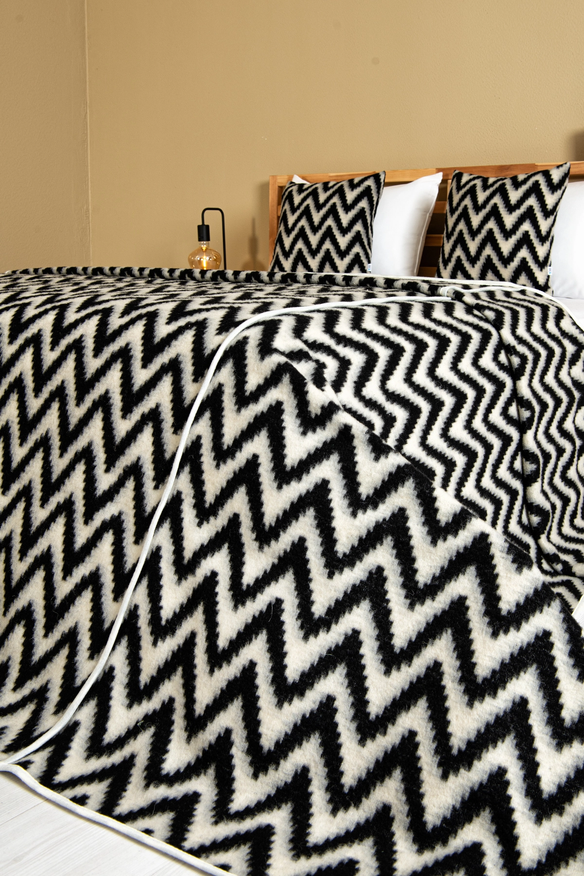 Yün Dekoratif Yatak Takımı - Mengen Desen - %100 Yün - Tüm Ebatlar - Ücretsiz Kargo - Görsel 8