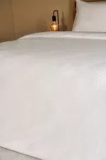 Nevresim Takımı, Çizgili Saten - 120 Tel - Tüm Ölçüler - Görsel 4