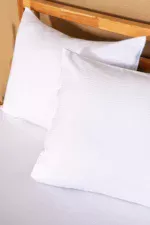 Yastık Kılıfı, 120 Tel Çizgili Saten - Tüm Ebatlar - Görsel 3