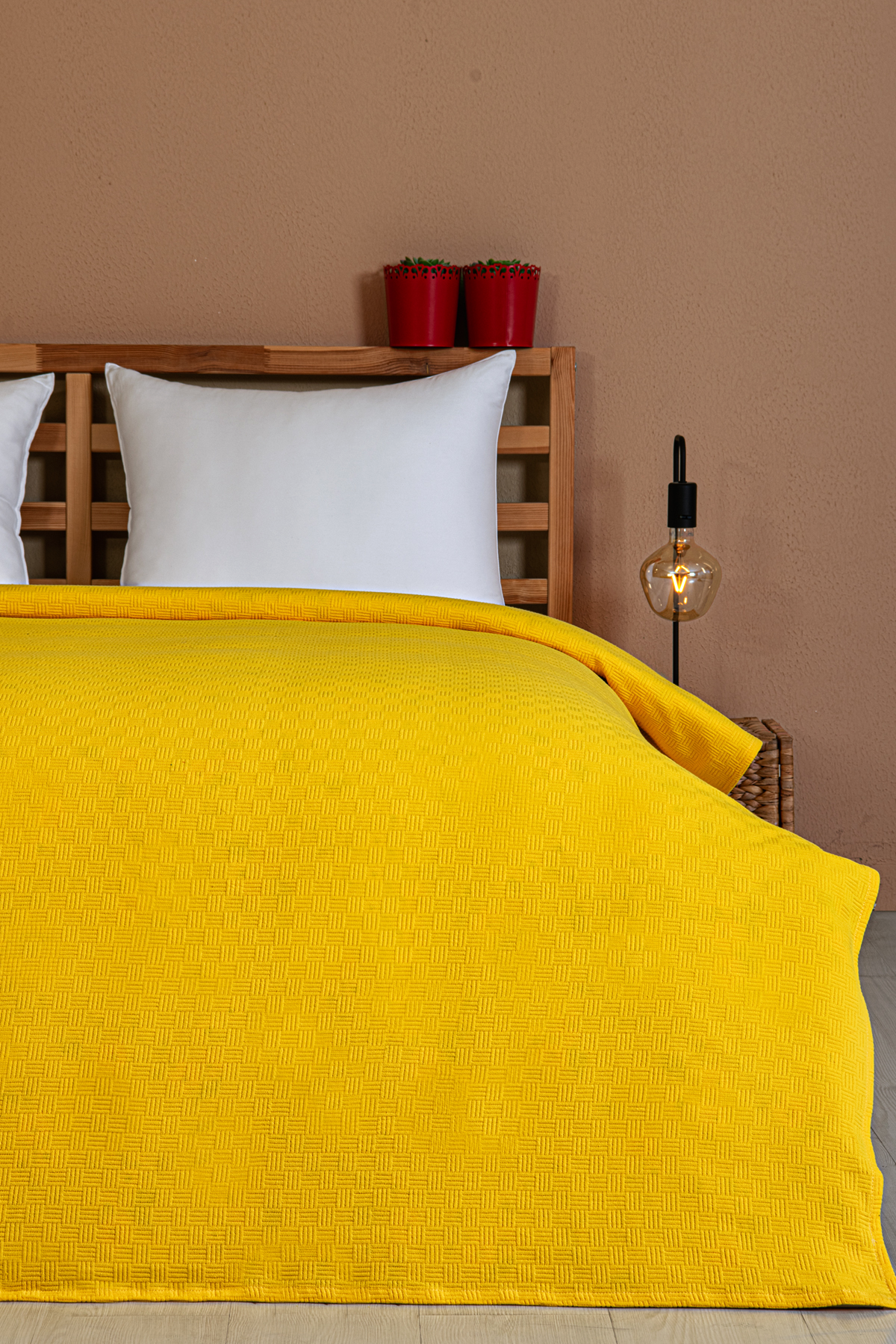 lotus-pike-sari-3 Pike, Lotus - %100 Pamuk - Tüm Ölçüler - Görsel 1