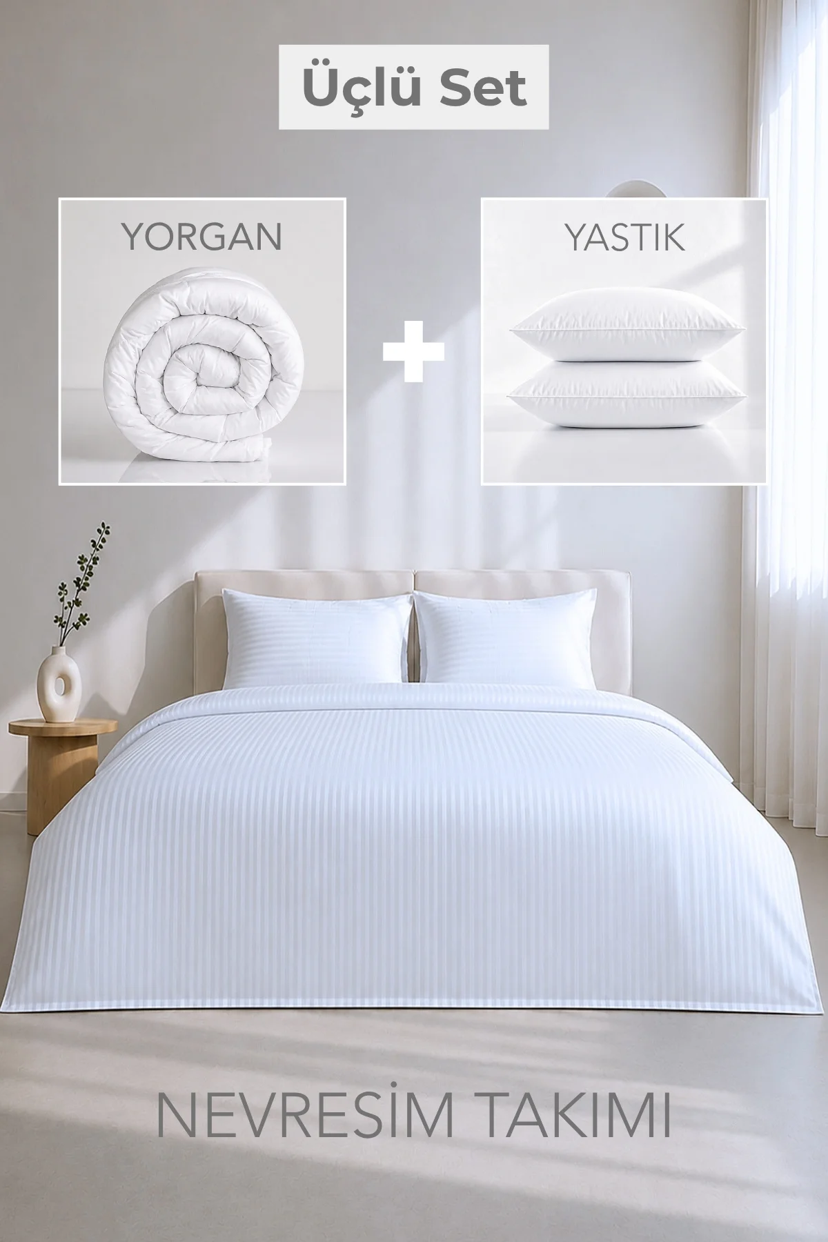 uyku-paketi Uyku Paketi, Nevresim Takımı + Yorgan + Yastık - Görsel 1